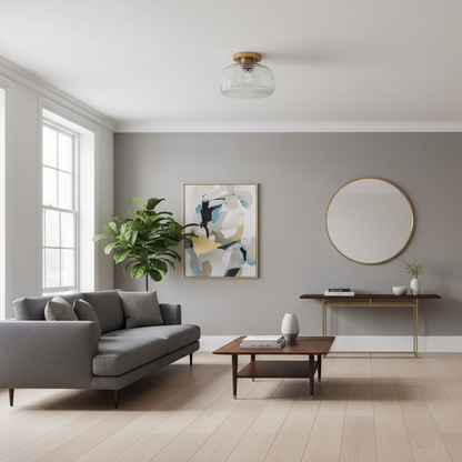 LumaVault Glass Dome Flush Mount Ceiling Light Retro Style for Living Room