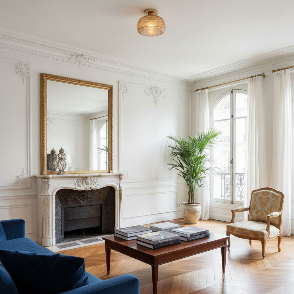 LumaVault Glass Dome Flush Mount Ceiling Light Retro Style for Living Room