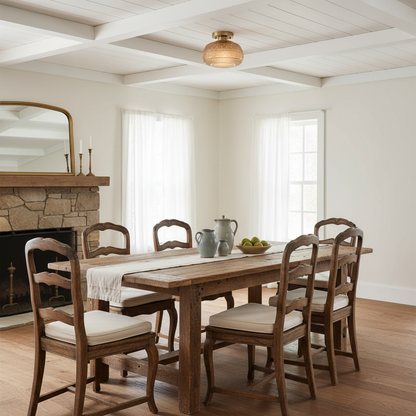 LumaVault Glass Dome Flush Mount Ceiling Light Retro Style for Living Room