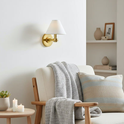 Everett Contemporary Metal Wall Light with Cylindrical Shades for Hallway and Bedroom