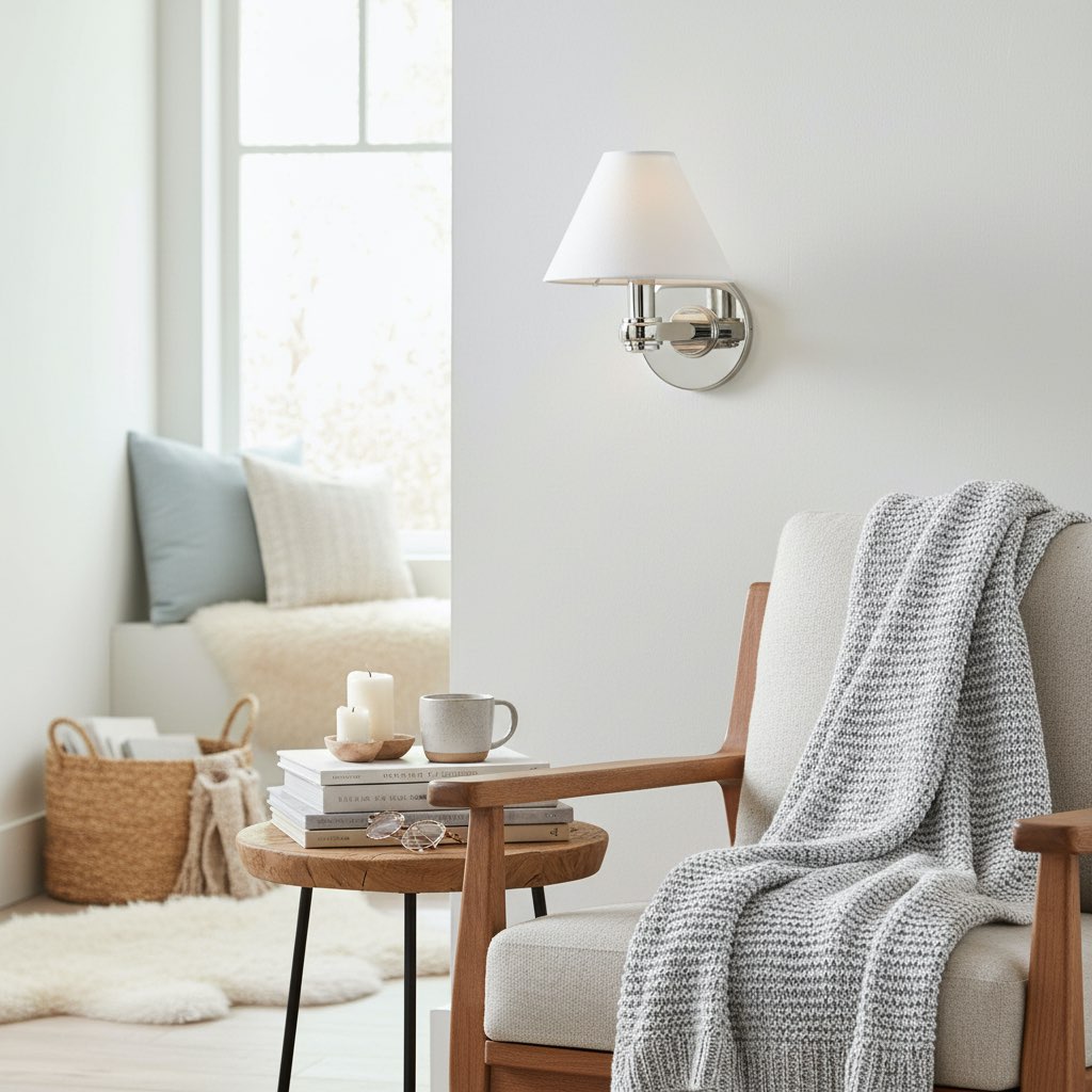 Everett Contemporary Metal Wall Light with Cylindrical Shades for Hallway and Bedroom