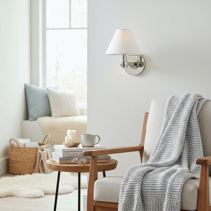 Everett Contemporary Metal Wall Light with Cylindrical Shades for Hallway and Bedroom