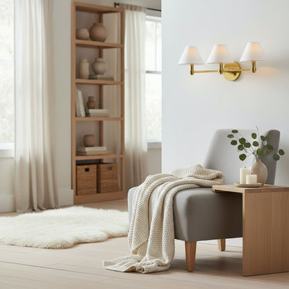Everett Contemporary Metal Wall Light with Cylindrical Shades for Hallway and Bedroom