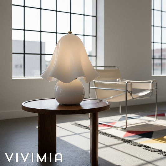 Bellina Elegant Glass Table Lamp – Sleek Design for Bedside or Desk