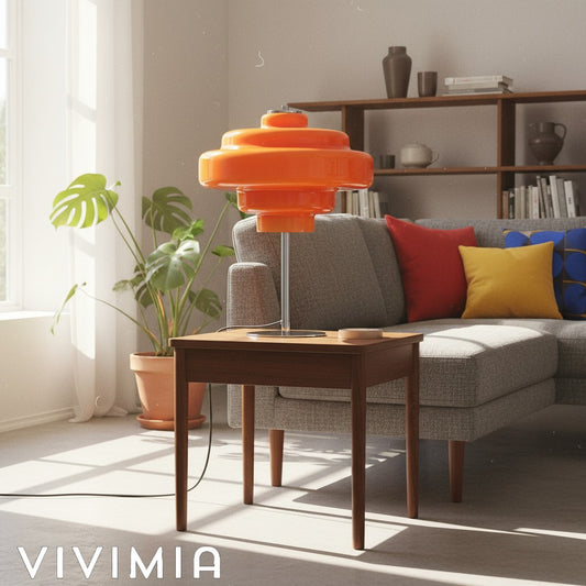 Koloro Tiered Glass Table Lamp – Retro Style for Living Room or Bedroom