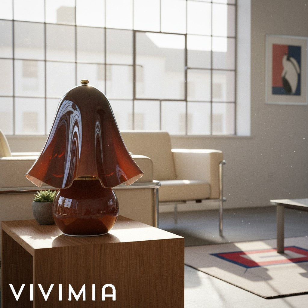 Bellina Elegant Glass Table Lamp – Sleek Design for Bedside or Desk