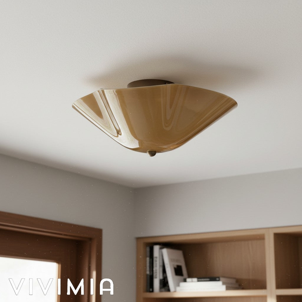 Bellina Warm Glow Sculptural Ceiling Light for Low Ceiling Areas