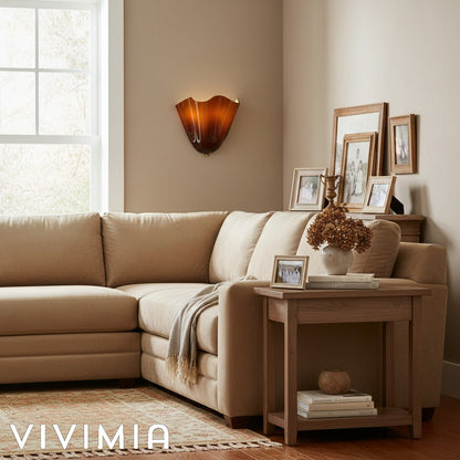 Bellina Handcrafted Glass Floral Wall Lamp – Modern Accent for Bedroom