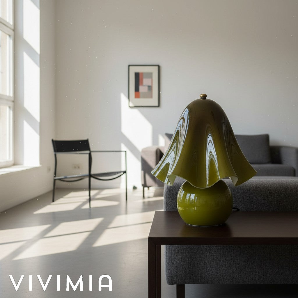 Bellina Elegant Glass Table Lamp – Sleek Design for Bedside or Desk