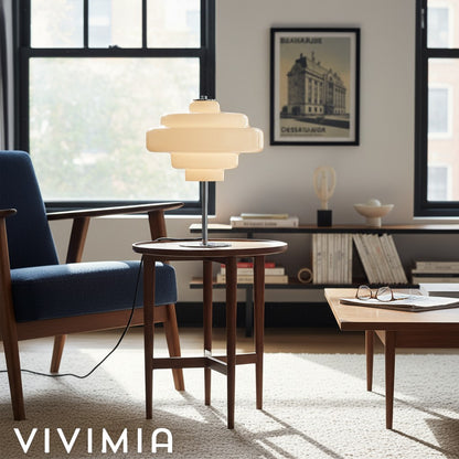 Koloro Tiered Glass Table Lamp – Retro Style for Living Room or Bedroom