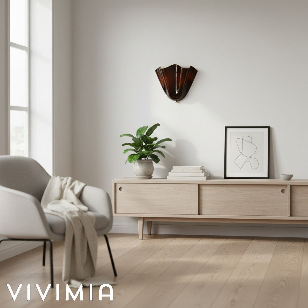 Bellina Handcrafted Glass Floral Wall Lamp – Modern Accent for Bedroom