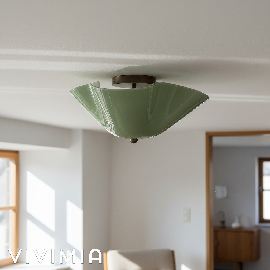 Bellina Warm Glow Sculptural Ceiling Light for Low Ceiling Areas