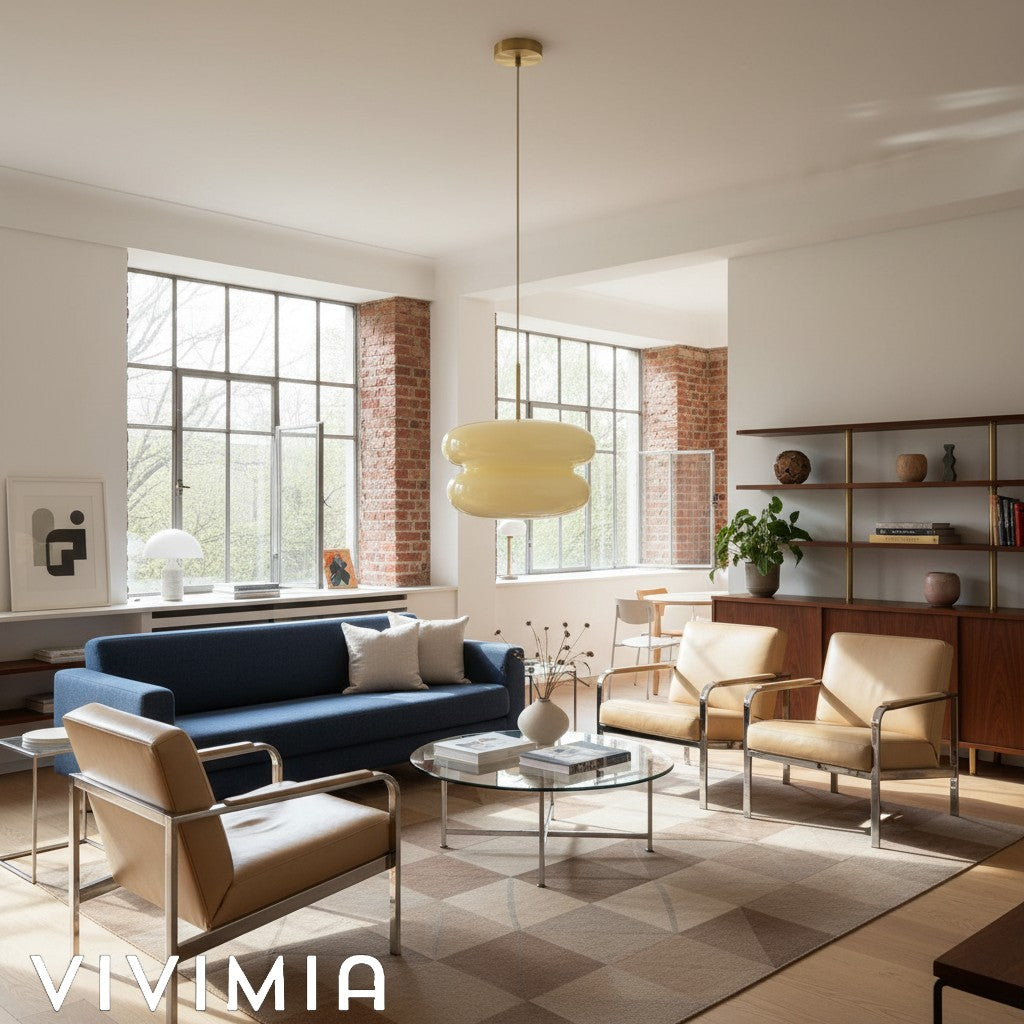 Spherical Opal Glass Pendant Lamp Modern Style for Dining & Living Rooms