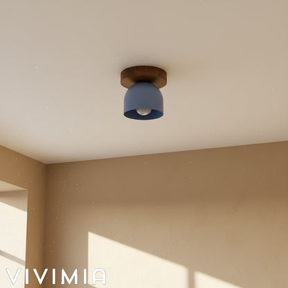 Metio Dome Ceiling Light Minimalist Wood Design for Bedrooms & Hallways