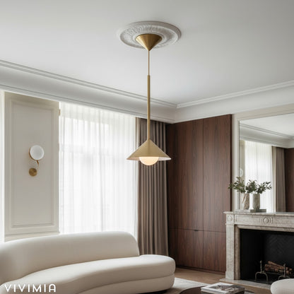 Brivana Adjustable Pendant – Mid-Century Cone Light for Kitchen & Dining