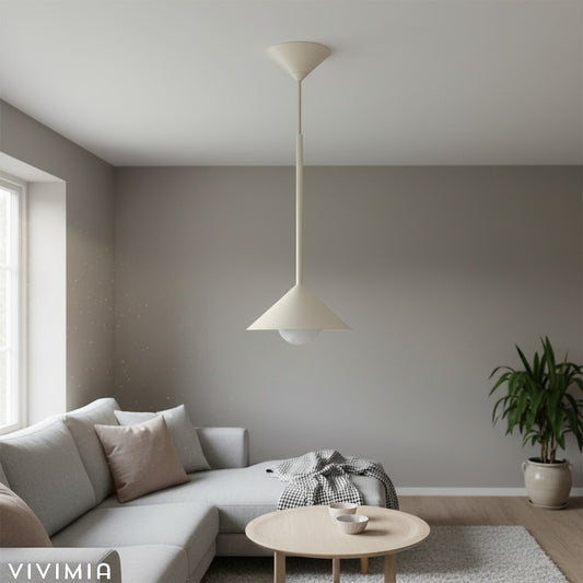 Brivana Adjustable Pendant – Mid-Century Cone Light for Kitchen & Dining