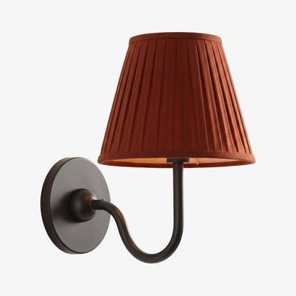Luvora Decorative Pleated Shade Wall Lamp Vintage Modern Lighting for Corridor and Home Interiors