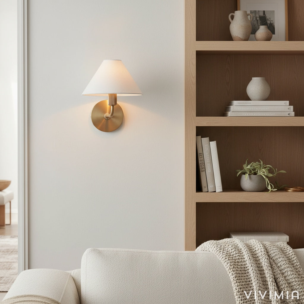 Diora Contemporary Wall Lamp with Soft Shade - Versatile Wall Sconce for Bedroom or Lounge