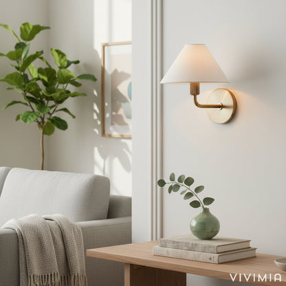 Diora Contemporary Wall Lamp with Soft Shade - Versatile Wall Sconce for Bedroom or Lounge