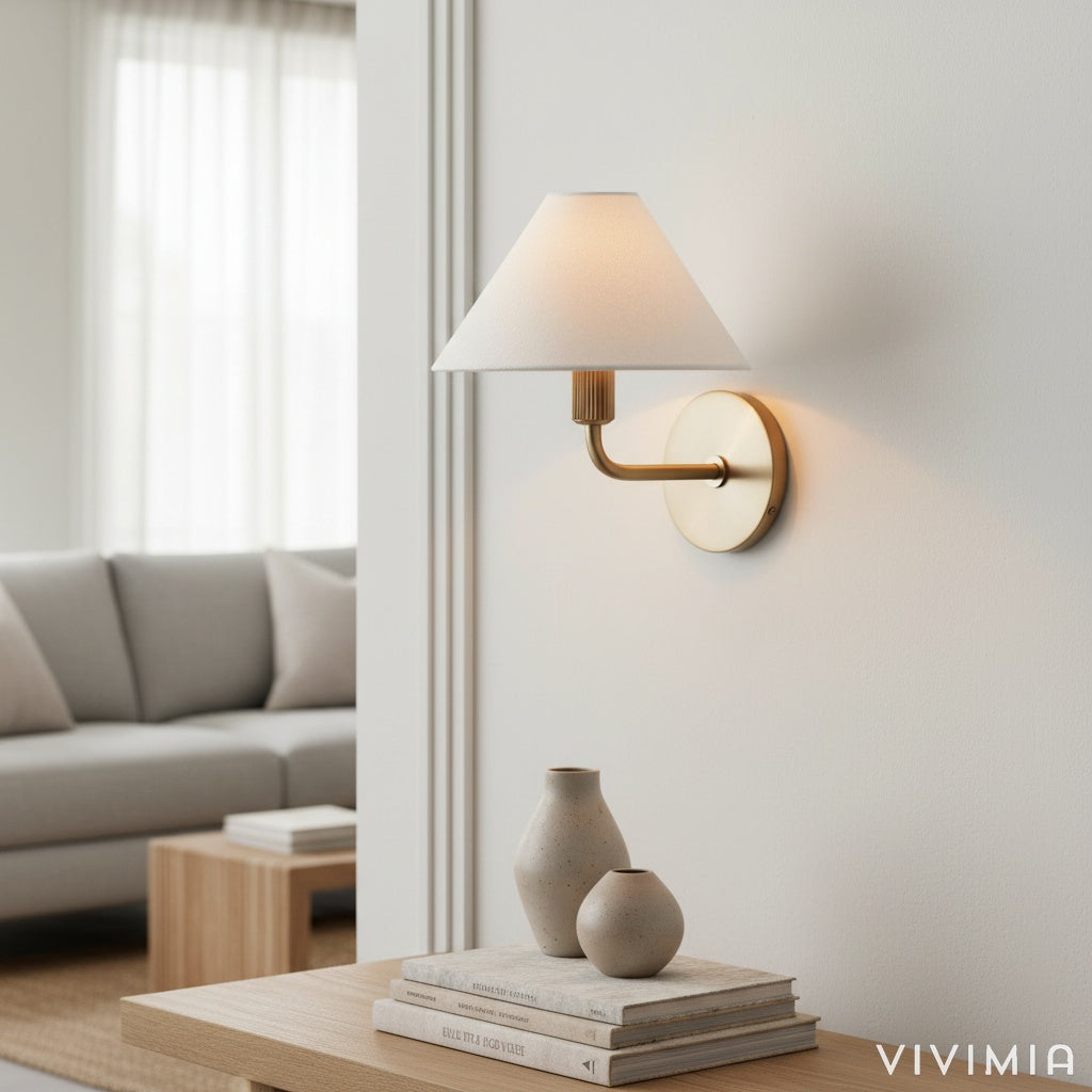 Diora Contemporary Wall Lamp with Soft Shade - Versatile Wall Sconce for Bedroom or Lounge