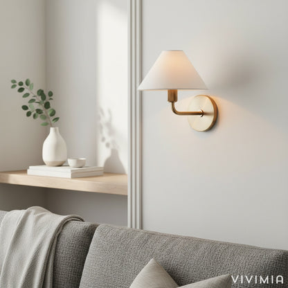 Diora Contemporary Wall Lamp with Soft Shade - Versatile Wall Sconce for Bedroom or Lounge