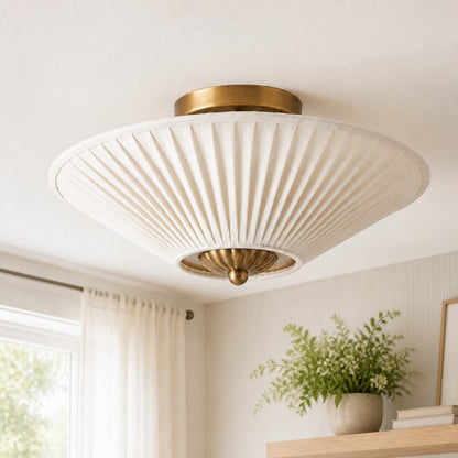 Elumina Silk Semi-Flush Mount – Moderne Deckenleuchte aus Stoff