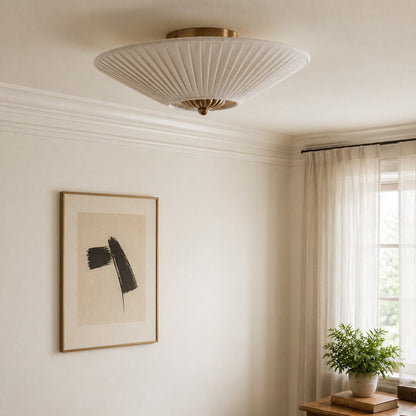 Elumina Silk Semi-Flush Mount – Moderne Deckenleuchte aus Stoff