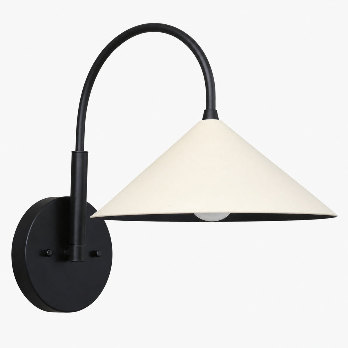 Curva Metall-Wandleuchte im Vintage-Stil – eleganter kegelförmiger Lampenschirm für Schlafzimmer