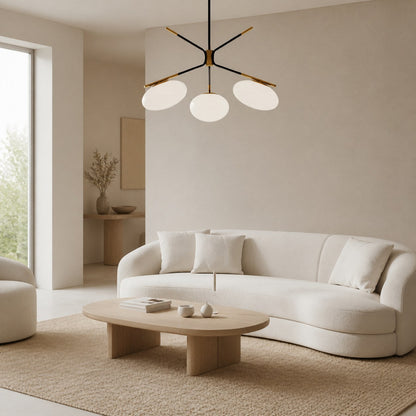 Brimush Pendelleuchte in flacher Kugelform – Minimalistische Architekturform