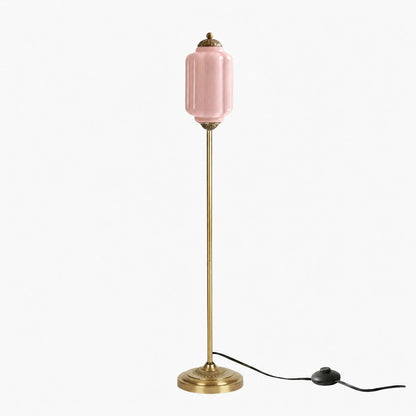 Eloise Textured Glass Pumpkin-Inspired Floor Lamp - Organic Artistry and Retro Style for Living Rooms