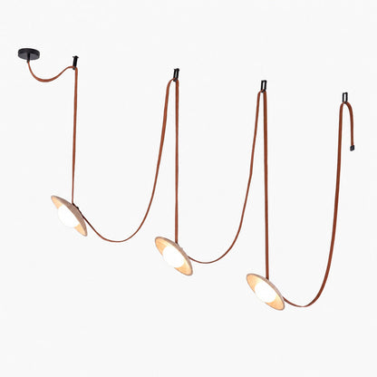 Light Rail Leather Pendant Lamp