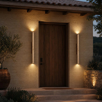 stone linear wall sconce scene