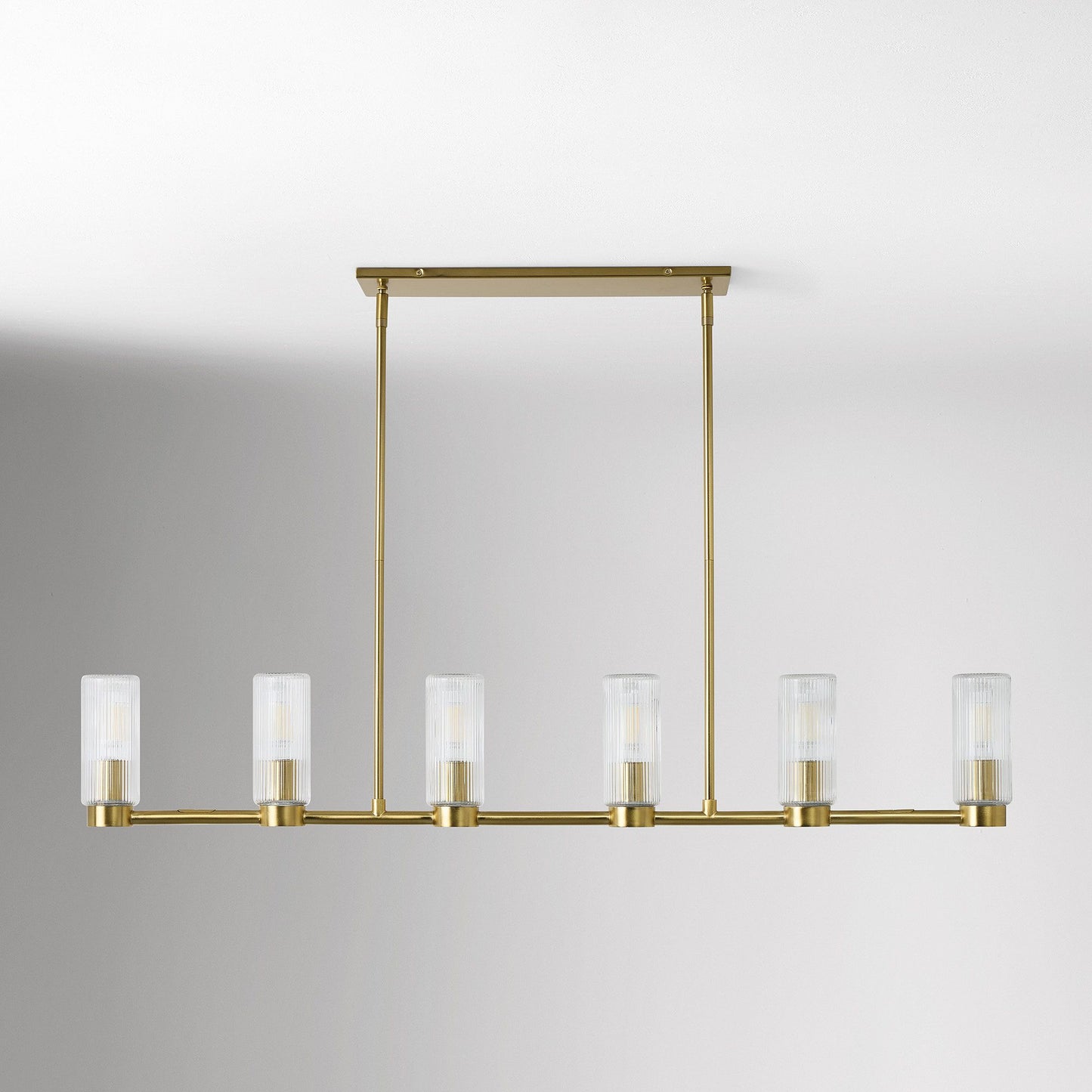 Rivora Fluted Glass Chandelier – Elegant Ribbed Lasting Design