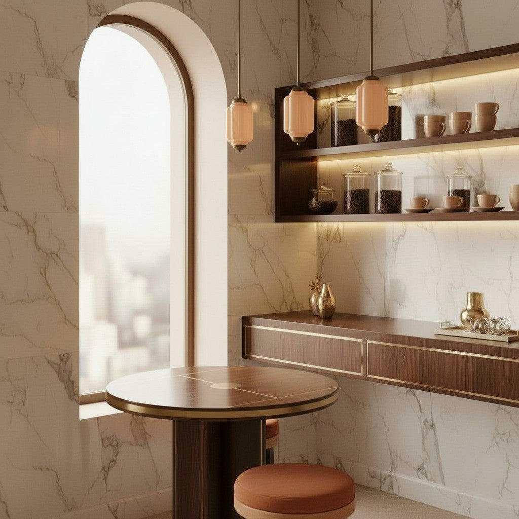 Eloise Petite Pendant Light - Vintage Milk Glass Lamp