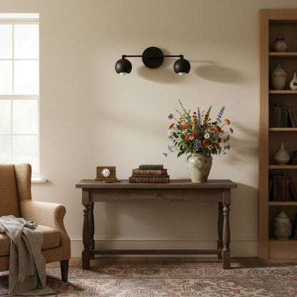 Metio Kuppel-Dekoratives Schminklicht – Klassische Badezimmer-Wandlampe mit Kugelschirm