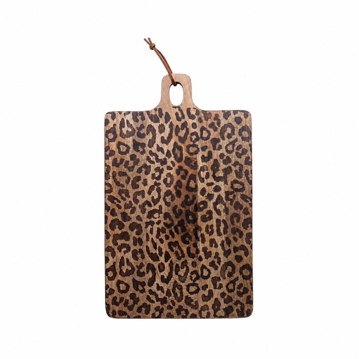 Lepwood Premium Leopard Print Sapele Wood Chopping Serving Board for Table Styling and Entertaining