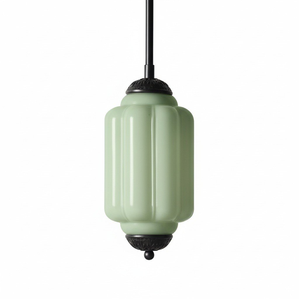 Eloise Vintage Glass Chandelier - Milk Glass Home Accent