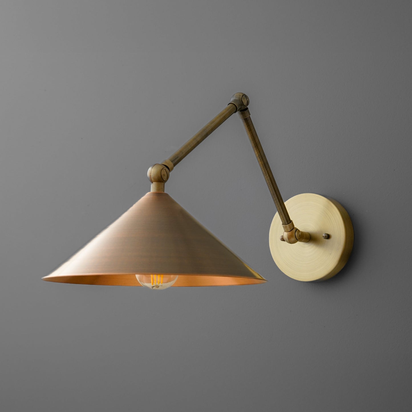 Conique Meta  Adjustable Wall Sconce - Vintage Industrial Light