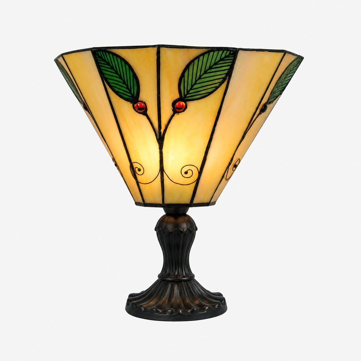 TiffStar Tiffany Wandleuchte im Jugendstil mit Blattmotiv – Vintage-inspirierte Akzentbeleuchtung für Flur und Wohnzimmer