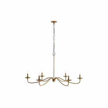 Reticula Open Iron Frame Chandelier - Indoor and Outdoor Hanging Light for Dining Room Living Room Entry