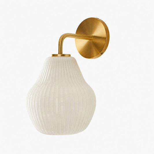 Rivrona Wandleuchte aus geripptem Glas – elegante, moderne Beleuchtung für Flur und Schlafzimmer