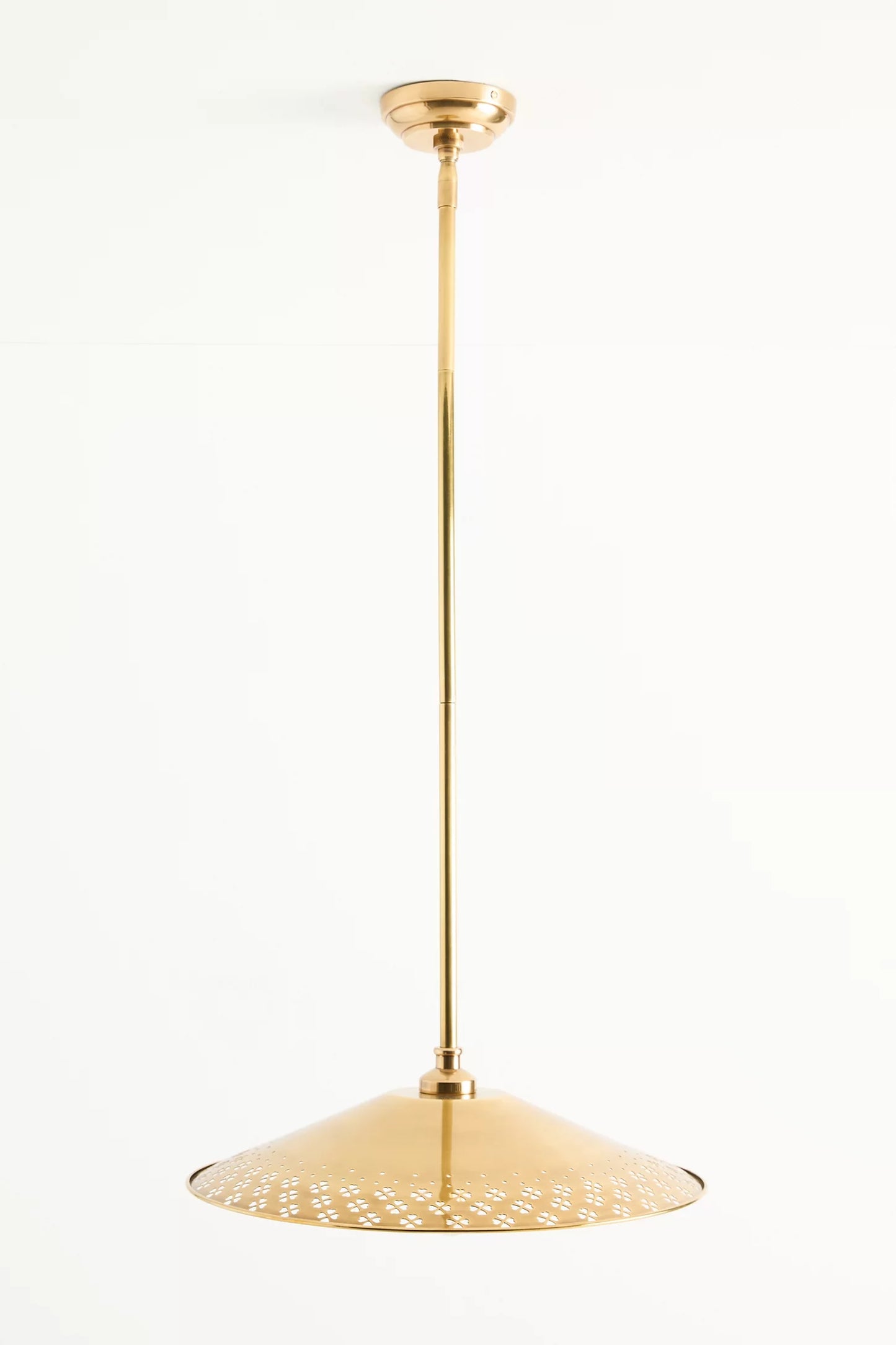 Auriglow Clover Cutout Pendant – Modern Enameled Brass Hanging Light for Dining, Kitchen, or Hallway