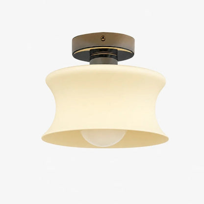 French Bauhaus Glass Flush Mount Ceiling Light, 20 cm