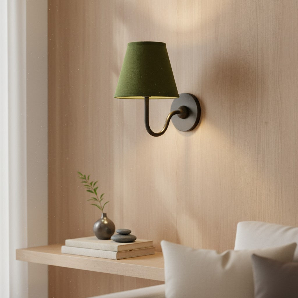 Luvora Decorative Pleated Shade Wall Lamp Vintage Modern Lighting for Corridor and Home Interiors