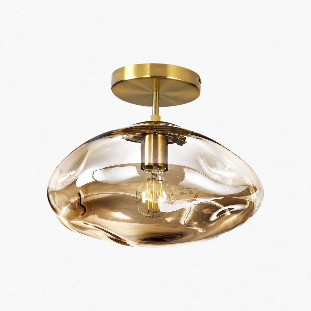 Glissora Deckenleuchte aus reflektierendem Glas – Skulpturales Design, vielseitige Ausführung für Flur und Esszimmer