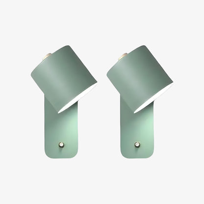 Volyne Adjustable Swivel Cylinder Wall Sconce - Minimalist Metal Wall Lamp for Bedroom and Reading Area