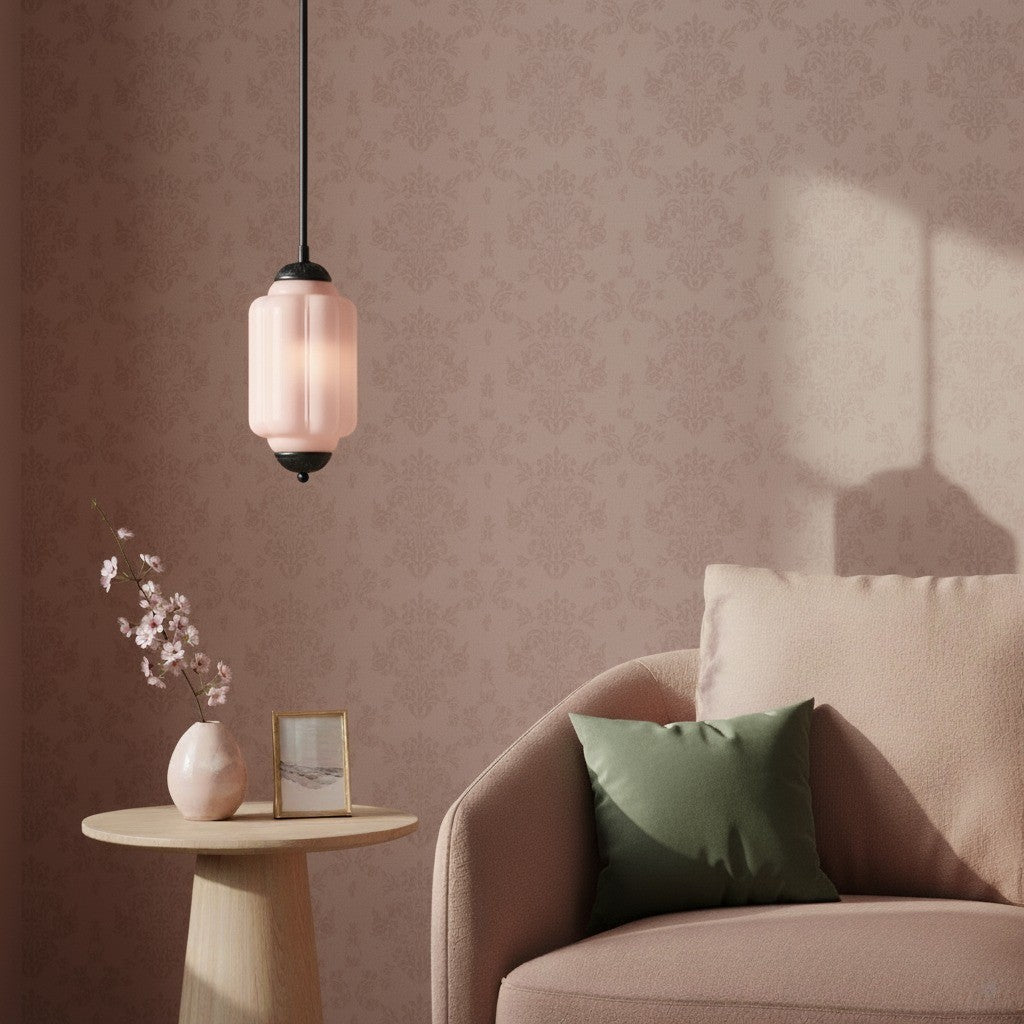 Eloise Petite Pendant Light - Vintage Milk Glass Lamp