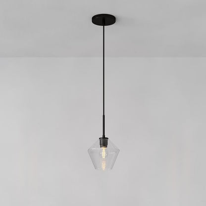 Merin Transparent Glass Sculpture Geometric Chandelier