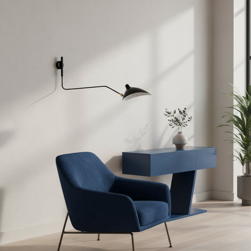 Arclume Modern Minimalist Designer Wall Lamp – Sleek Adjustable Arm Sconce Contemporary Lighting N42
