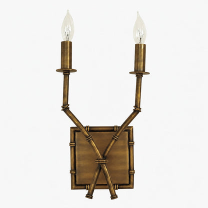 Double Arm Bamboo Sconce